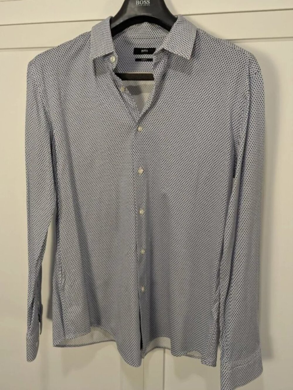 Hugo Boss Slim Fit Dress Shirt | XL 17 | Canclini Italian Fabric
